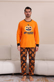 Orange Halloween Long Sleeve Family Matching Pajama Set