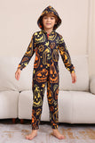 Black Print Halloween Family Matching Pajama Set