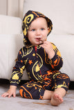 Black Print Halloween Family Matching Pajama Set