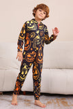 Black Print Halloween Family Matching Pajama Set