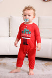 Red Print Christmas Family Matching Pajama Set