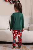 Dark Green Merry Christmas Family Pajama Set