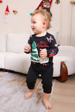 Black Merry Christmas Family Pajama Set