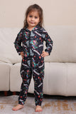 Christmas Navy Family Matching Hooded Pajamas