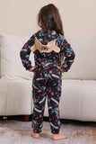 Christmas Navy Family Matching Hooded Pajamas