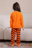 Orange Striped Halloween Family Pajamas