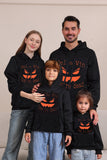 Evil Black Pumpkin Hooded Family Sweatshirts