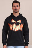 Black Devil Pumpkin Print Hooded Halloween Family Sweatshirts