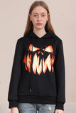 Black Devil Pumpkin Print Hooded Halloween Family Sweatshirts