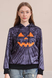 Grey Halloween Pumpkin Pattern Family Costume Hooded Top