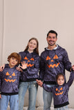 Black Trick or Treat Printed Halloween Family Pajamas Set