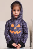 Black Trick or Treat Printed Halloween Family Pajamas Set