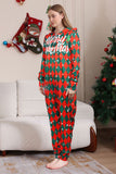 Green Red One Piece Snowflake Plaid Christmas Family Matching Pajamas