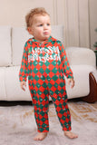 Green Red One Piece Snowflake Plaid Christmas Family Matching Pajamas
