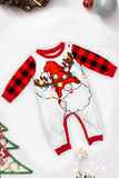 Black Red Santa Printed Plaid Pants Christmas Family Matching Pajamas