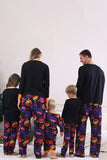 Black Ghost Pumpkin Printed Long Sleeves Halloween Family Matching Pajamas