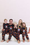 Navy Ghost Printed Long Sleeves Family Halloween Pajamas