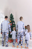 Grey Printed Long Sleeves Family Halloween Matching Pajamas
