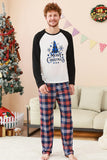 Black and White Plaid Tree Printed Christmas Family Matching Pajamas