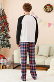 Black and White Plaid Tree Printed Christmas Family Matching Pajamas