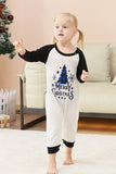Black and White Plaid Tree Printed Christmas Family Matching Pajamas