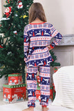 Red Winter Reindeer Printed Christmas Family Matching Pajamas