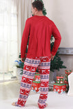 Red Winter Reindeer Printed Christmas Family Matching Pajamas