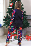 Navy Lights Tree Printed Christmas Family Matching Pajamas