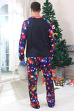 Navy Lights Tree Printed Christmas Family Matching Pajamas