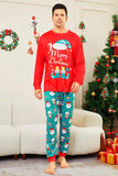 Red Merry Christmas Santa Printed Family Matching Pajamas