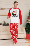 Red Santa Printed Round Neck Christmas Family Matching Pajamas