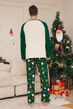 Dark Green Christmas Printed Santa Family Matching Pajamas