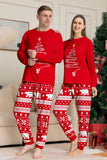 Red Tree Printed Long Sleeves Christmas Family Matching Pajamas