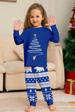 Red Tree Printed Long Sleeves Christmas Family Matching Pajamas