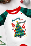 Green Plaid Christmas Tree Pattern Printed Family Matching Pajamas