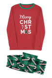 Red and Green Christmas Printed Family Matching Pajamas Set