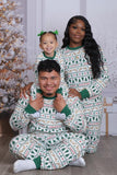 White Christmas Tree Printed Matching Family Pajamas