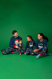 Navy Long Sleeve Printed Matching Family Pajamas