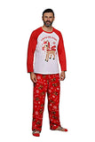 Red Animals Printed Long Sleeve Christmas Matching Family Pajamas