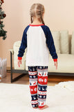 2 Piece Green Round Neck Christmas Tree Printed Family Pajama Sets