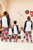 2 Piece Green Round Neck Christmas Tree Printed Family Pajama Sets