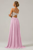 Load image into Gallery viewer, Eucalyptus Open Back Boho Chiffon Long Bridesmaid Dress with Lace