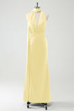 Peacock Sheath V-Neck Backless Wedding Guest Dress with Slit