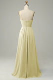 Desert Rose Spaghetti Straps Sleeveless Bridesmaid Dress