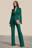 Burgundy 2 Piece Notched Lapel Work Suits