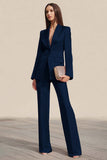 Burgundy 2 Piece Notched Lapel Work Suits