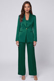 Shawl Lapel Light Blue 2 Piece Women's Suits