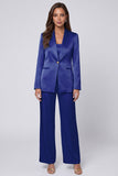 Shawl Lapel Light Blue 2 Piece Women's Suits