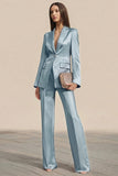 Burgundy 2 Pieces Notched Lapel One Button Women Tuxedo