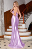 Load image into Gallery viewer, Stunning Royal Blue Mermaid Spaghetti Straps Corset Formal Dress with Slit Front
